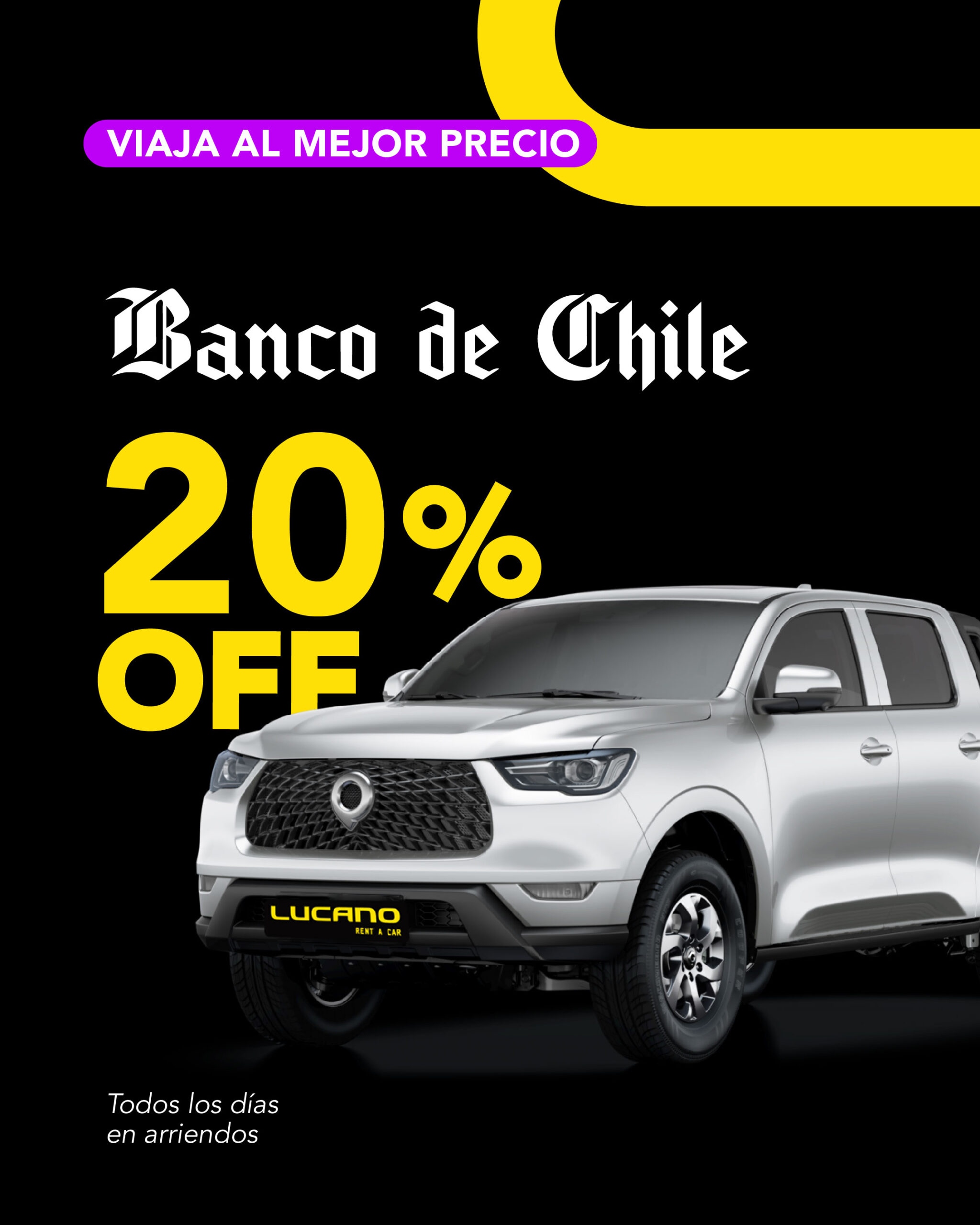 – Disfruta de un 20% de descuento con tus tarjetas del Banco Chile